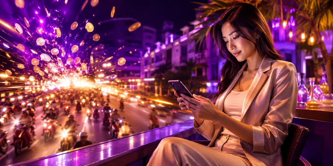Người dùng tại Hà Nội chơi casino trực tuyến qua điện thoại vào ban đêm với 470