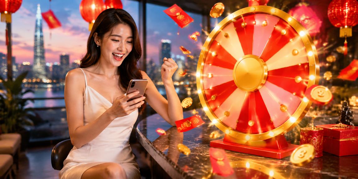 Người dùng theo dõi sự kiện thể thao và rút thăm may mắn tại TP. Hồ Chí Minh với đèn lồng rực rỡ