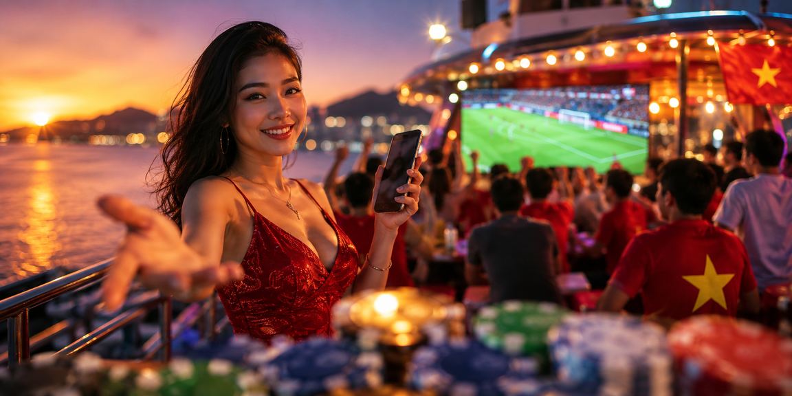 Du khách tại Phú Quốc trải nghiệm cá cược và jackpot trực tuyến trên bãi biển